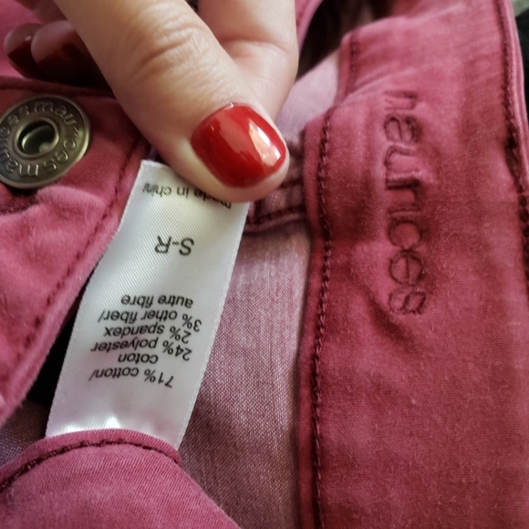 Maurices Small Regular Red Skinny Jeans Pants - Picture 3 of 6